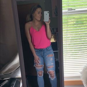 ✨SOLD✨ NWOT Pink Blouse Tank - Size Medium